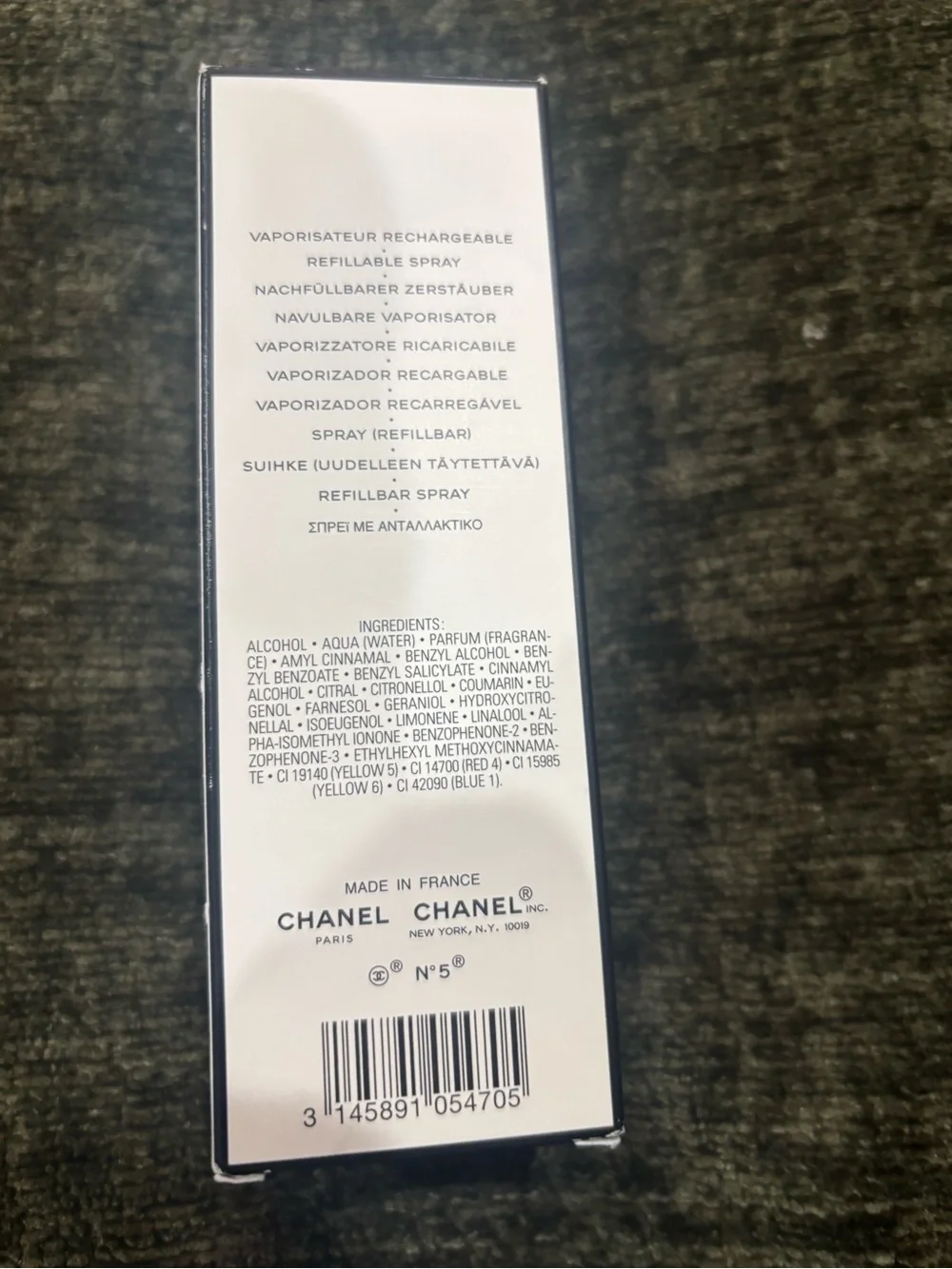 Vintage Mid 90's Chanel No 5 Eau de Toilette 2.5 fl oz Refillable Spray Open Box